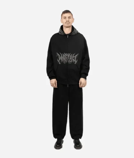 Wasted Hoodie Full Zip Blitz Noir