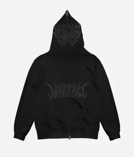 Wasted Hoodie Full Zip Blitz Noir