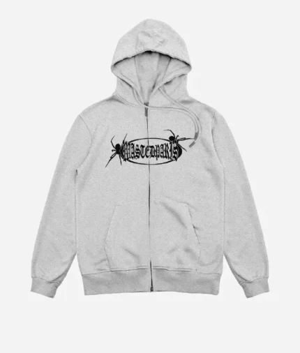 Wasted Hoodie Zip Boiler Blanc