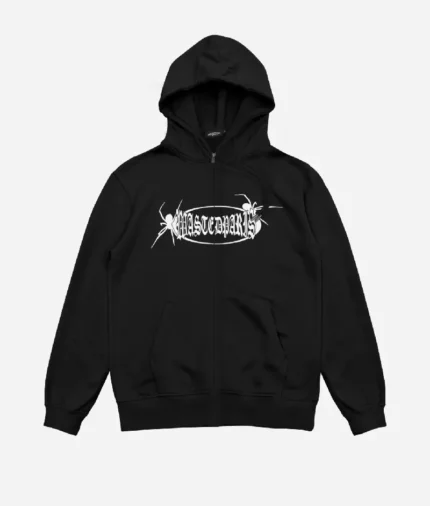 Wasted Hoodie Zip Boiler Noir