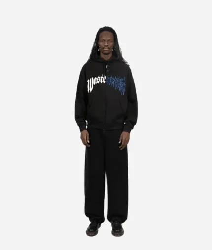 Wasted Hoodie Zip Pitcher Noir