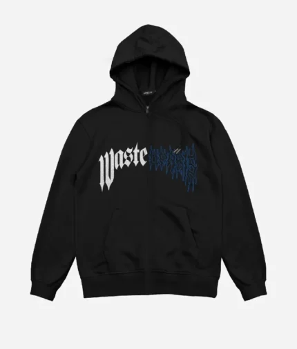 Wasted Hoodie Zip Pitcher Noir