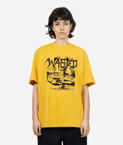 Wasted T-Shirt Injury Jaune