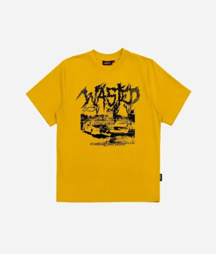 Wasted T-Shirt Injury Jaune